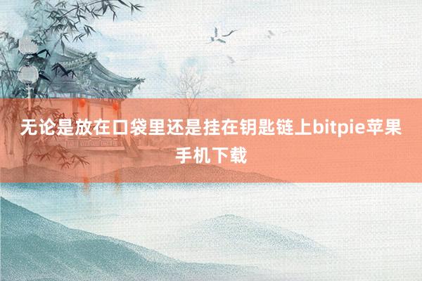 无论是放在口袋里还是挂在钥匙链上bitpie苹果手机下载